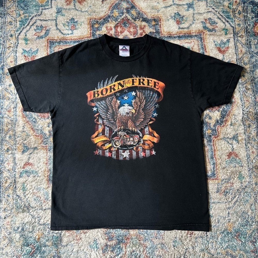 Vintage USA Eagle Biker T-shirt Large